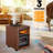 DR. INFRARED HEATER DR-998, 1500W Dual Heating Infrared Space Heater with Humidifier, Oscillation, Remote Control, Thermostat & Safety Protection, Portable with Wheels, Energy Efficient, Walnut