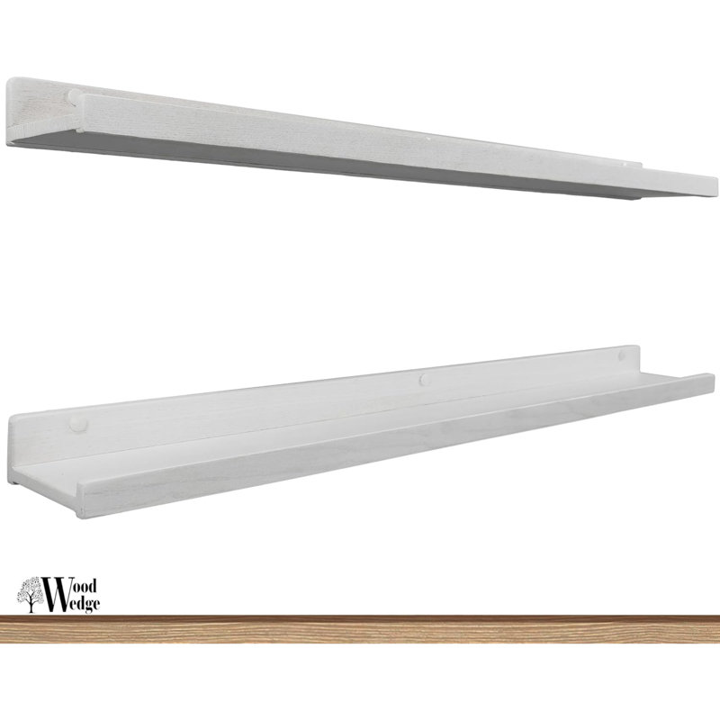 Dabo 2 Piece Floating Shelf, White, 13.60cm H x 91.50cm W x 5.60cm D