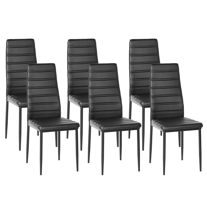 Chaise parsons en cuir Kinli, Dark Gray, 6