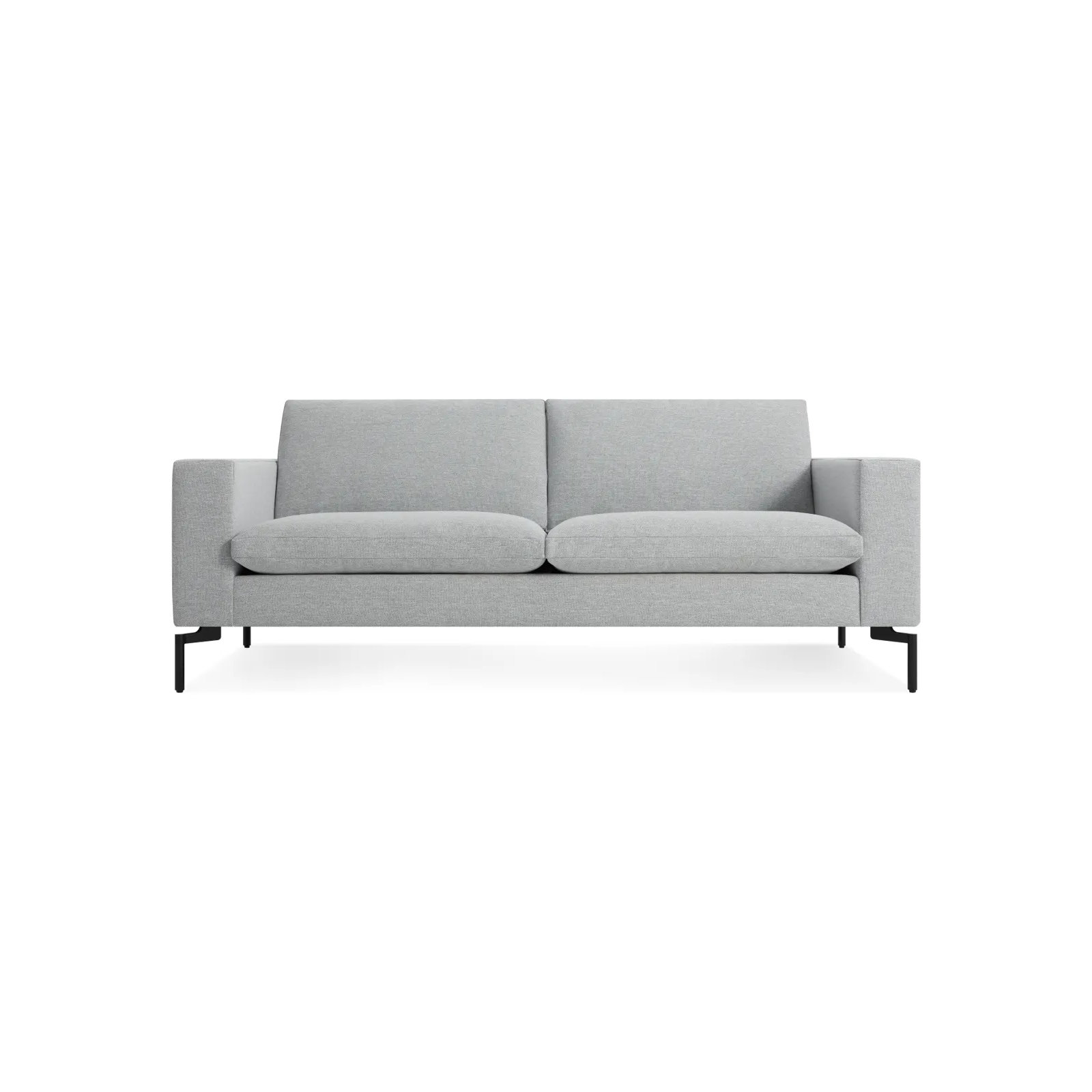 New Standard Upholstered Sofa, Black, Maharam Mode in Intaglio Crossweave, 32" H x 78" W x 35" D