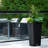 Cara Square Composite Pot Planter with Plant Shelf-129503791-129503792