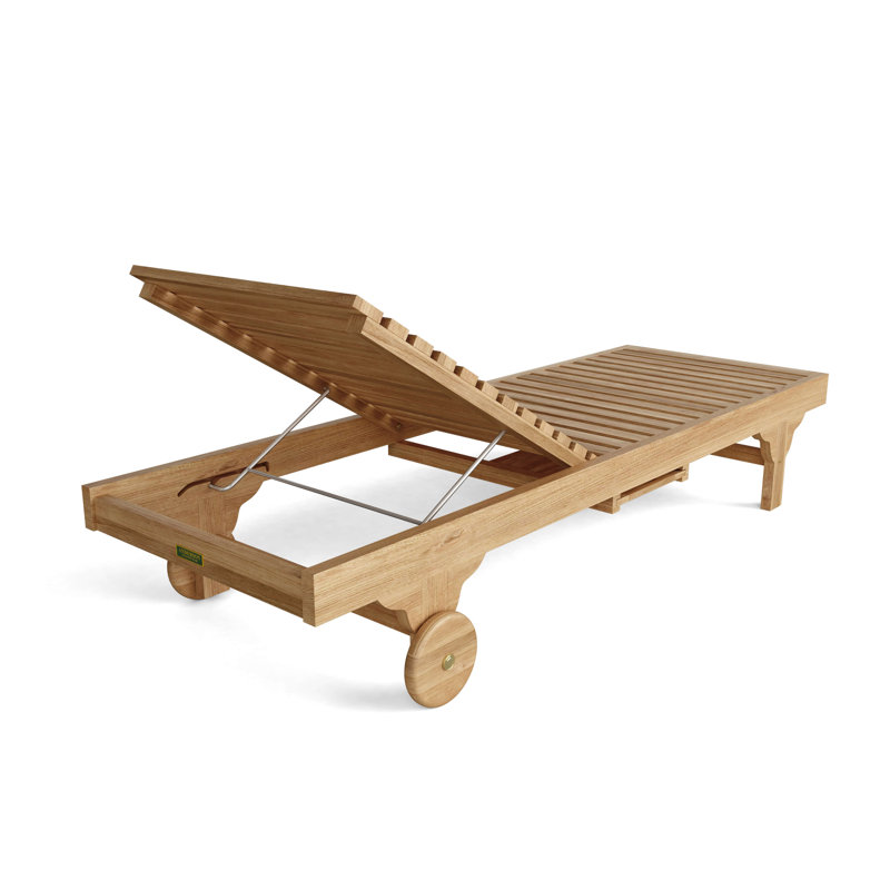 Capri Outdoor Teak Chaise Lounge