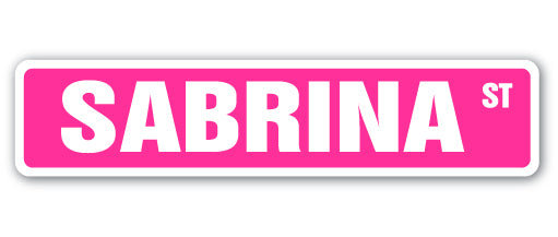 Plaque de rue Sabrina en plastique robuste 4 po x 18 po, H 4 po x l 18 po x P 0,1 po