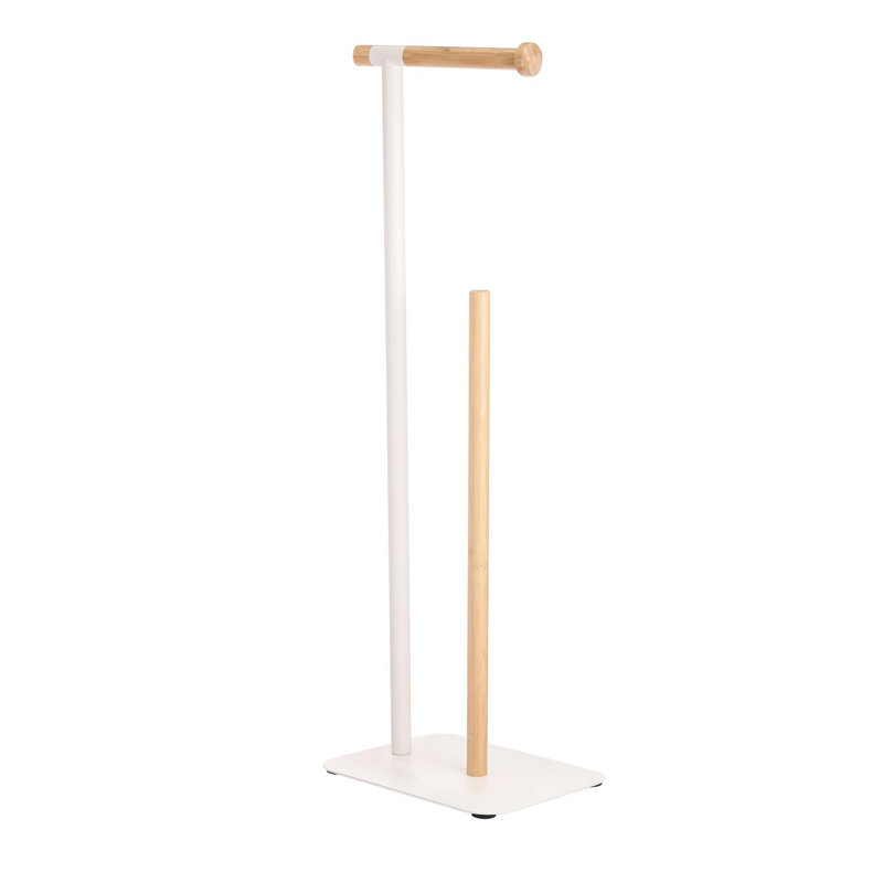 Richae Free Standing Toilet Paper Holder, White