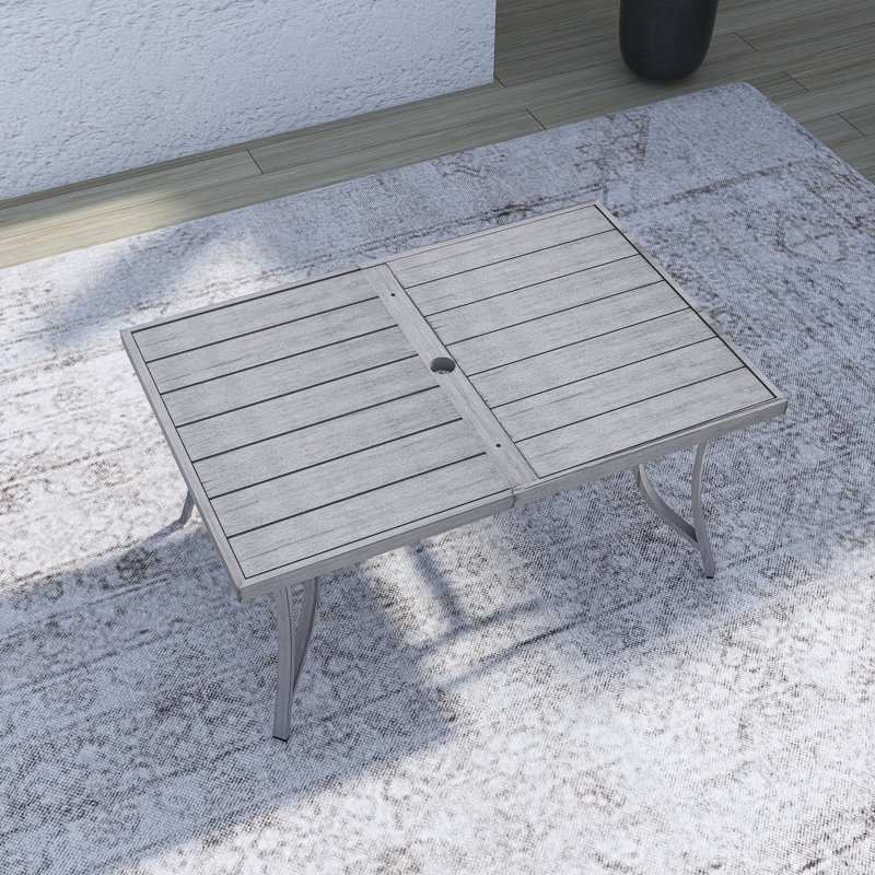 Modern Square Aluminum Dining Table