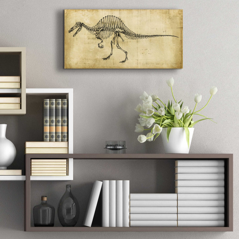 «Spinosaurus Study» par Ethan Harper, art mural en verre acrylique, H 12 po x l 24 po x P 0,12 po
