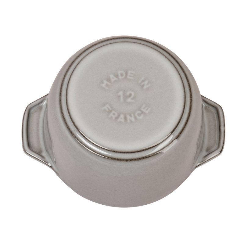 Staub Cast Iron 1.84-qt Petite French Oven, Graphite Gray, 1.84 quarts