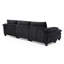 Canapé modulaire rembourré en L de 120 po de largeur pour des espaces de vie confortables-102494174