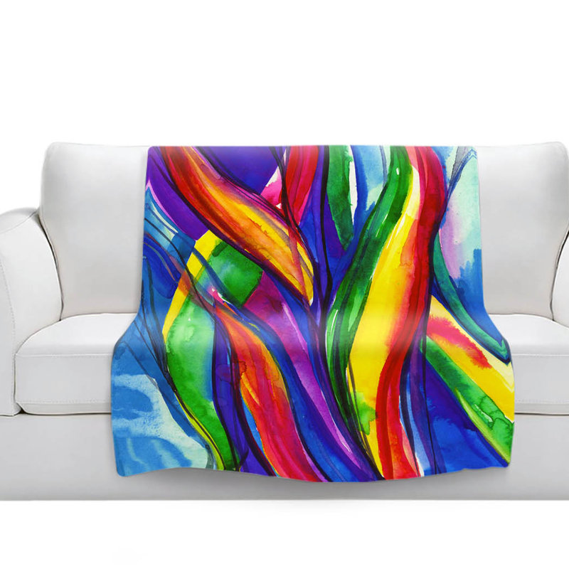 Sursherpa de couleur de la couverture douce de mer, l 68 po x L 80 po