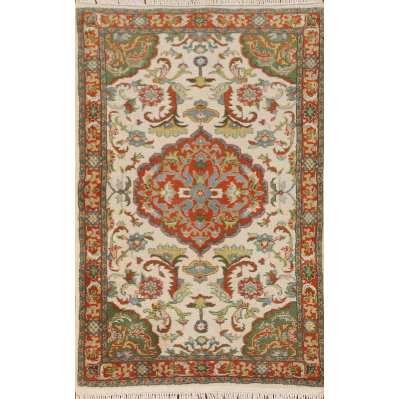 Tapis oriental floral ivoire 3 x 4