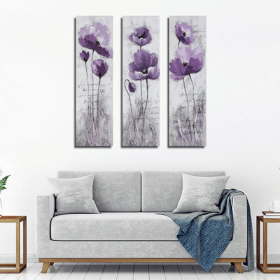 Stunning Decorative Canvas Painting Set (3 Pieces), 26 x 27.6 inches | 100% Canvas, Framed with 100% Wooden Frames (Thickness: 1.2 inches) | Perfect for Living Room or Office Décor, Elegant Wall Art