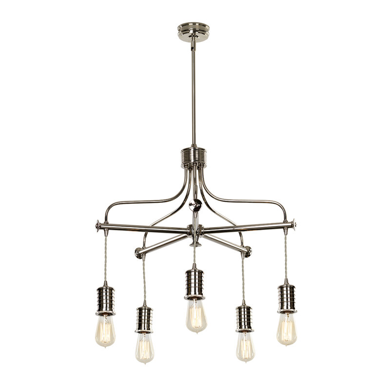 Douille 5 - Light Chandelier, Polished Nickel