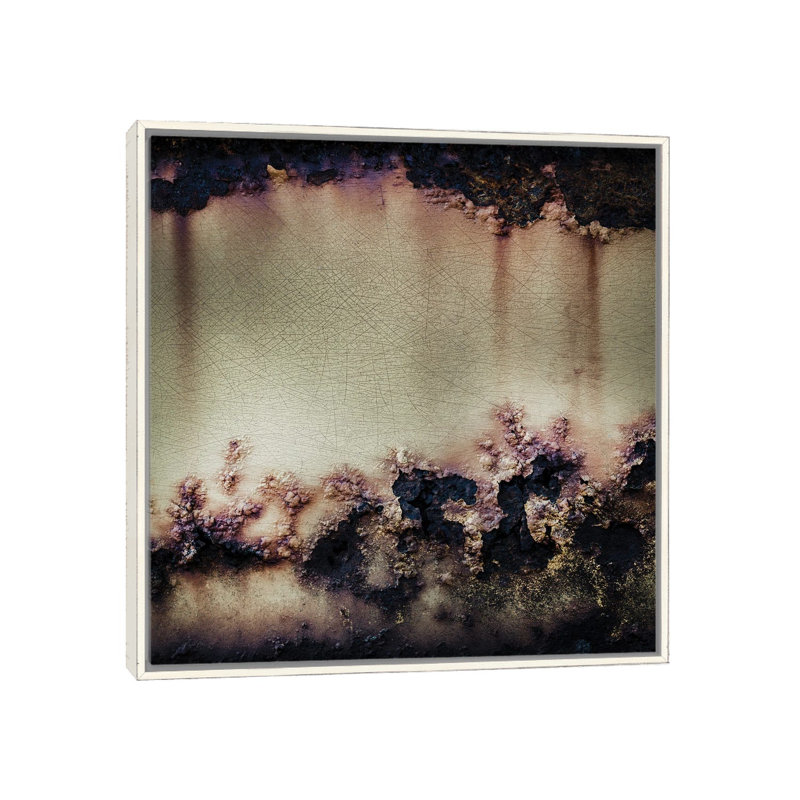 «Elemental Ridge», reproduction d'art sur toile encadrée, 18" x 18", Toile avec cadre, Distressed White