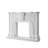 Traditional White Painted Wood Fireplace Mantel Surround With Ornate Carved Details