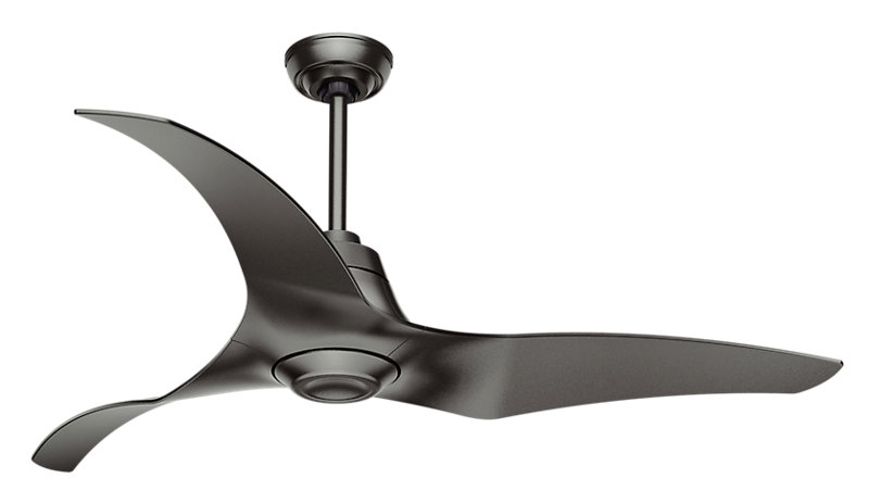 Ventilateur de plafond standard à DEL à 3 pales de 60 po avec télécommande et ensemble d'éclairage inclus, Granit