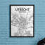 Utrecht City Map - No Frame Print-1752628373
