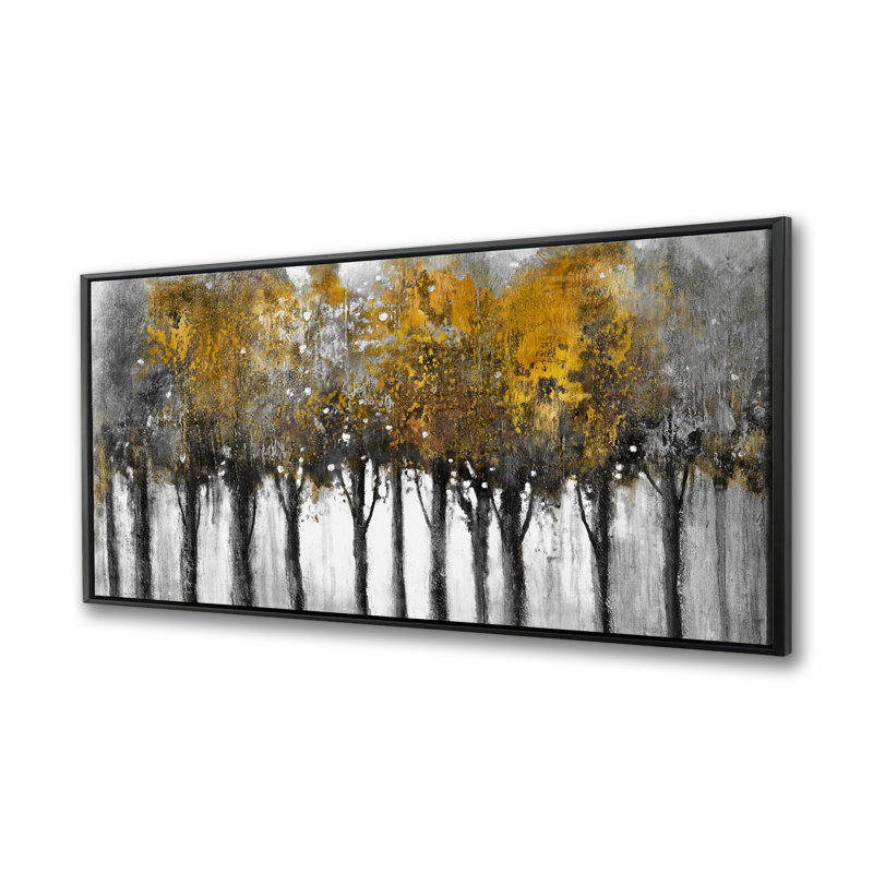Illuminated Forest - Contemporary Landscapes Framed Canvas