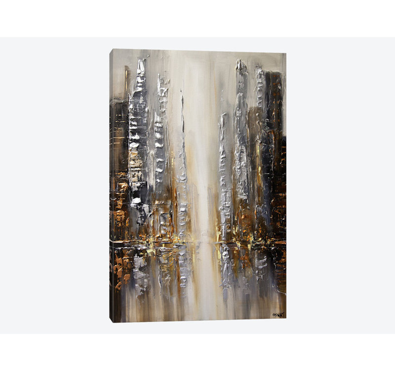 «Swiger Silver City», impression sur toile, H 12 po x l 8 po x p 0,75 po, Toile tendue, Pas de tapis