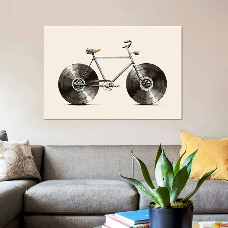 « velophone », impression sur toile, H 8 po x l 12 po x P 0,75 po, Pas de tapis, Toile tendue
