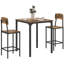 Ensemble 3 pièces de table de bar et chaises à hauteur de comptoir