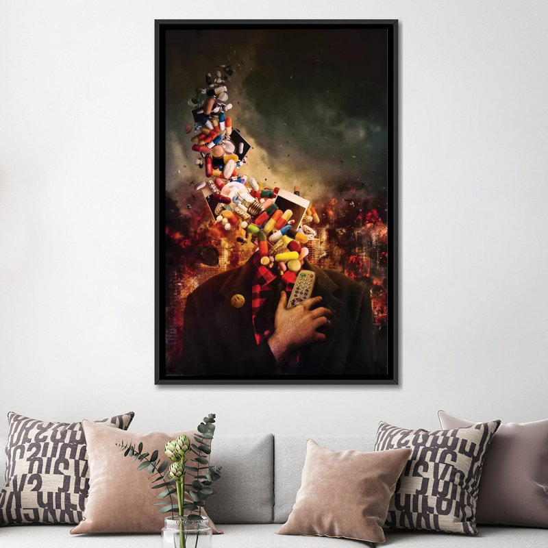 «Comfortablement Numb» par Mario Sanchez Nevado - Impression sur toile tendue sur châssis, H 26 po x l 18 po x P 1,5 po