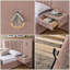 Grand lit rembourré rose avec table de chevet intégrée et éclairage réglable - aucun sommier nécessaire-1045408248-1045407751