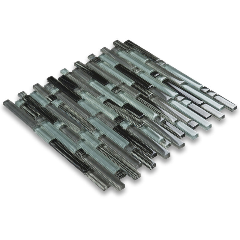 Carreau de mosaïque linéaire en marbre 12 po x 12 po pour mur et plancher