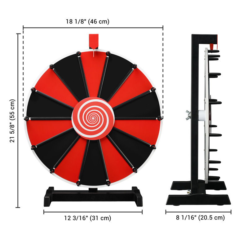 WinSpin  Prize Wheel DIY Insertable Tabletop Spinning Wheel Fortune Design Carnival Spin Game, 27.56" H x 23.6" W x 15.16" D