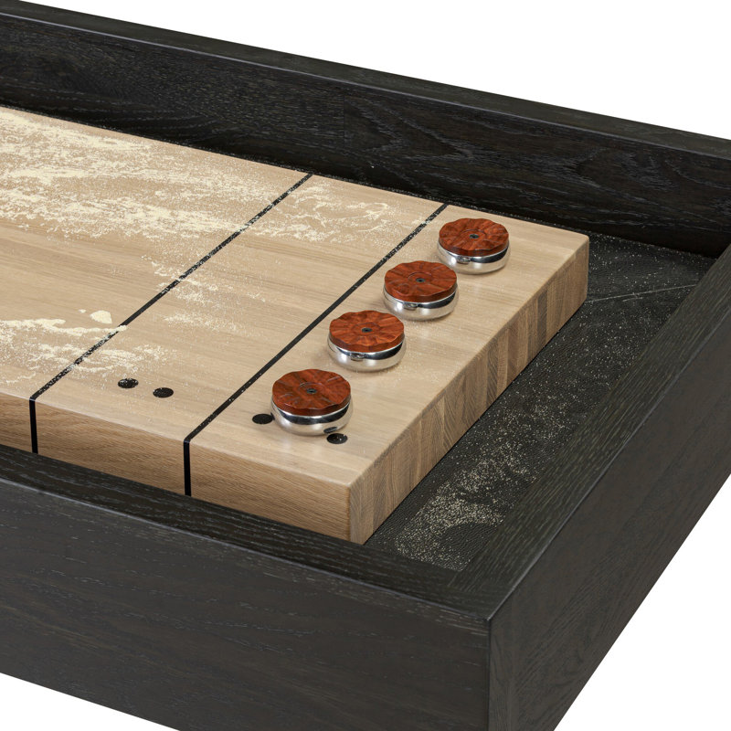 Small Shuffleboard Table-Ebonized Oak, Smoked Oak, 13ft