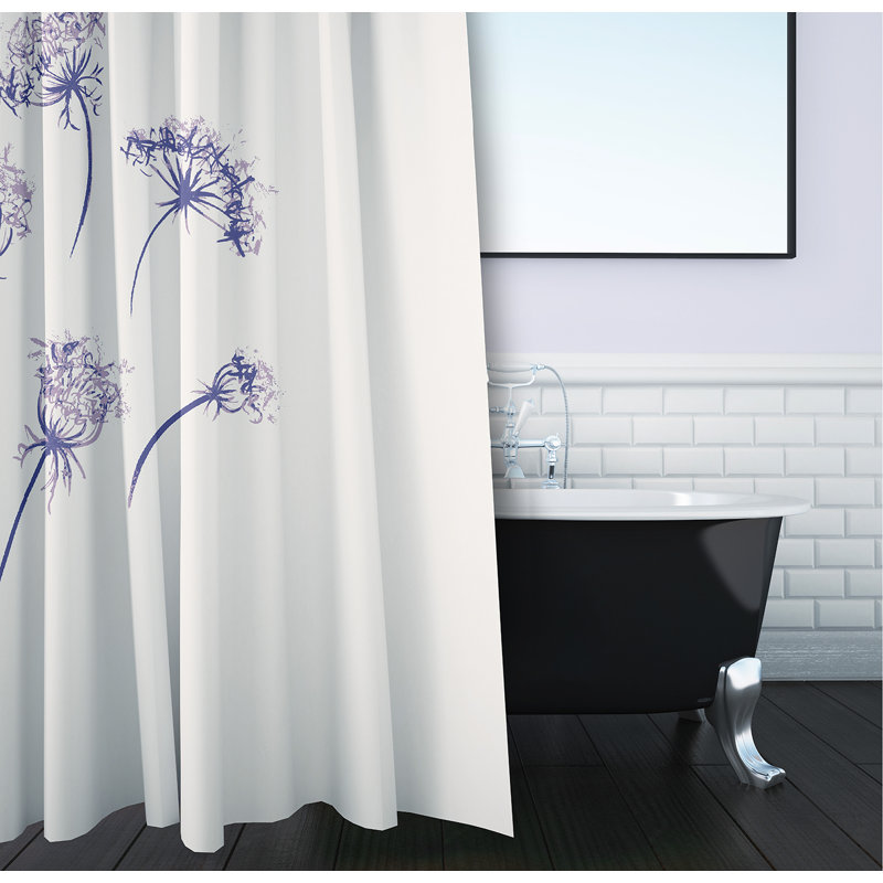 Rideau de douche Sarcoxie Floral par E by Design, Mauve