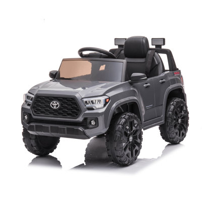 Toyota Tacoma 12V Battery Powered Ride-on Car, Kids Toys, Parent Remote Control,LED Lights,AUX Port -  iYofe, ORG9-AW0939GRAY