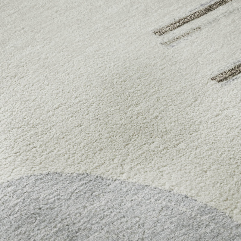 Tapis géométrique de qualité supérieure lavable à la machine Mehara AMF1694, Rectangle 1 pi 8 po x 2 pi 6 po