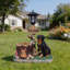 Statue jardinière Rottweiler