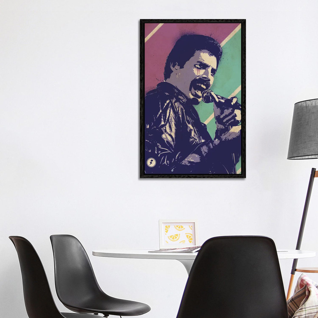 Freddie Mercury von Supanova - Galerie-verpackte Leinwand Giclée auf Leinwand