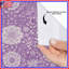 Rideaux de douche mauve à motif floral très longs-1675160781