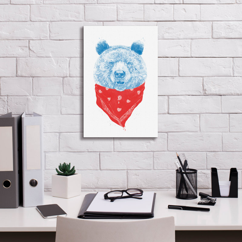 " Wild Bear " by Balazs Solti, 18" H x 12" W x 0.75" D