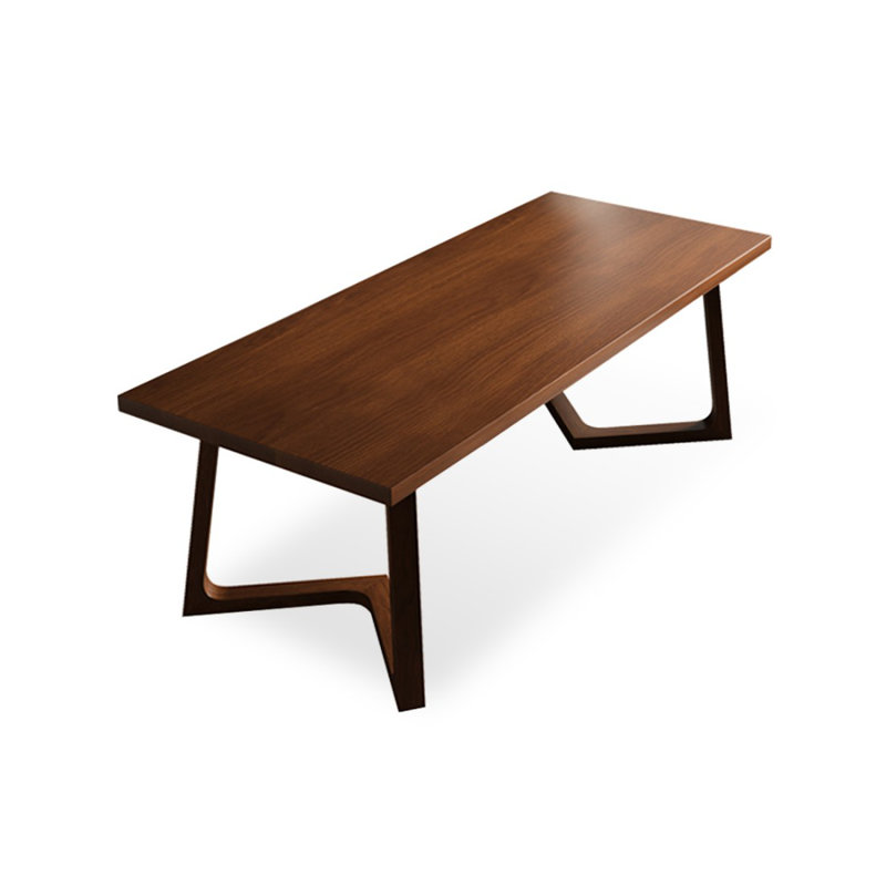 Bureau rectangulaire brun en bois massif, H 29,53 po x l 62,99 po x P 31,5 po