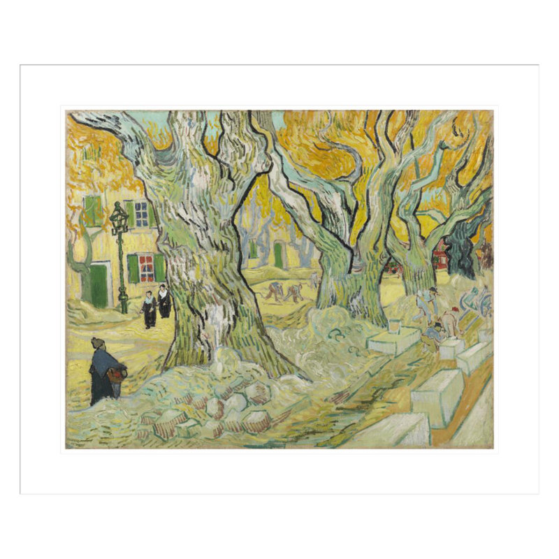 «The Road Mender» par Vincent van Gogh, impression giclée encadrée, H 23,5 po x l 28,01 po