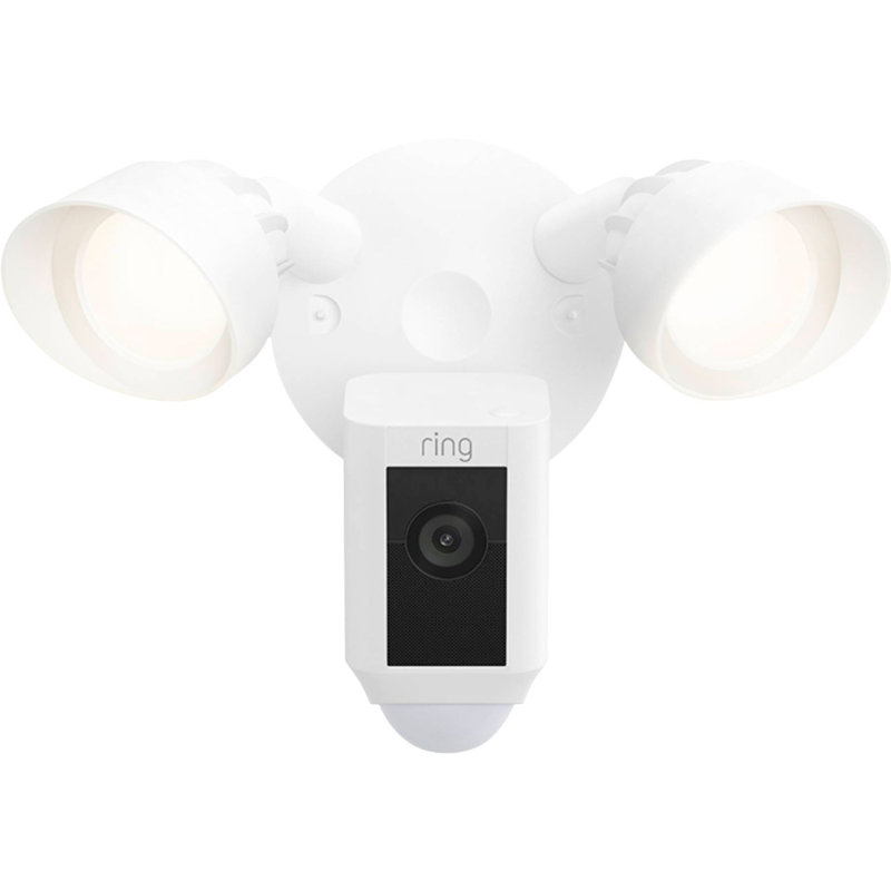 125 W LED Video Enabled Dusk to Dawn Outdoor Security Flood Light with Motion Sensor, White