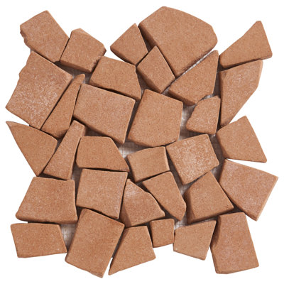 Verona 11.73 In. X 11.73 In. Matte Terracotta Mosaic Floor And Wall Tile (5.7 Sq. Ft. / Case)