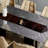 Light Moose Cowhide Table Runner-434384047
