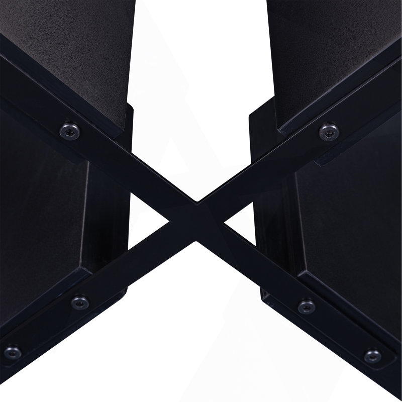 Chmura 43 Inch Round Dining Table, Black, 29.8"H x 43.3"L x 43.3"W