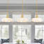 Luminaire suspendu 3 lumières pour îlot de cuisine, abat-jour en verre pétale blanc fabriqué à la main avec finition laiton brossé, luminaire de salle à manger réglable