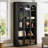 Set of 2 Modern 5-Tier 70.87-Inch Wood Farmhouse Home Office Bookshelf Bookcase Open Large Storage 2PCS！-1418176250