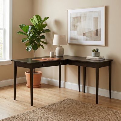 Malani Solid Wood L-Shape Desk