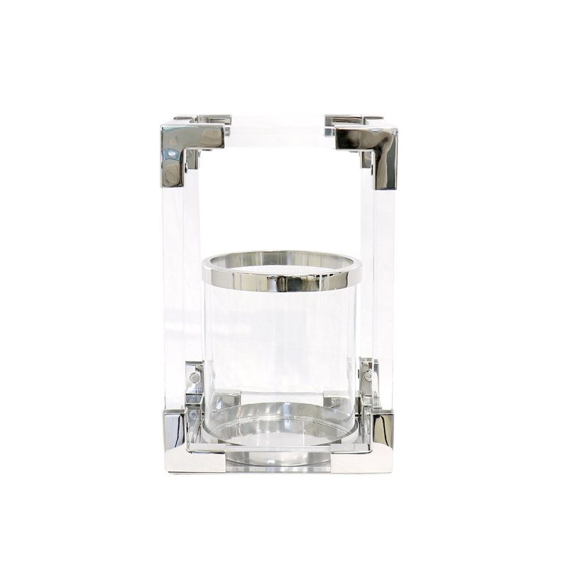 Lantern, 14" H x 9.5" W x 9.5" D