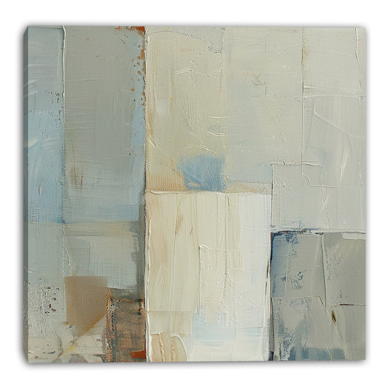 «Blue Wash Blocks», art mural sur toile tendue, L 12 po x H 12 po x P 1 po