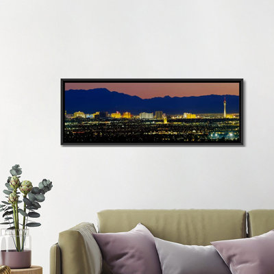 " Aerial View Of Buildings Lit Up At Dusk, Las Vegas, Nevada, USA " by Panoramic Images