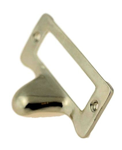 File Label Holder w/ Finger Pull, Polished Nickel
