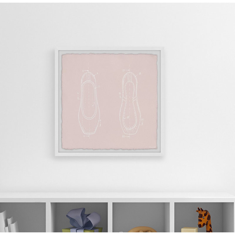 'Pointe Shoe Structure' Framed Print, 24" H x 24" W
